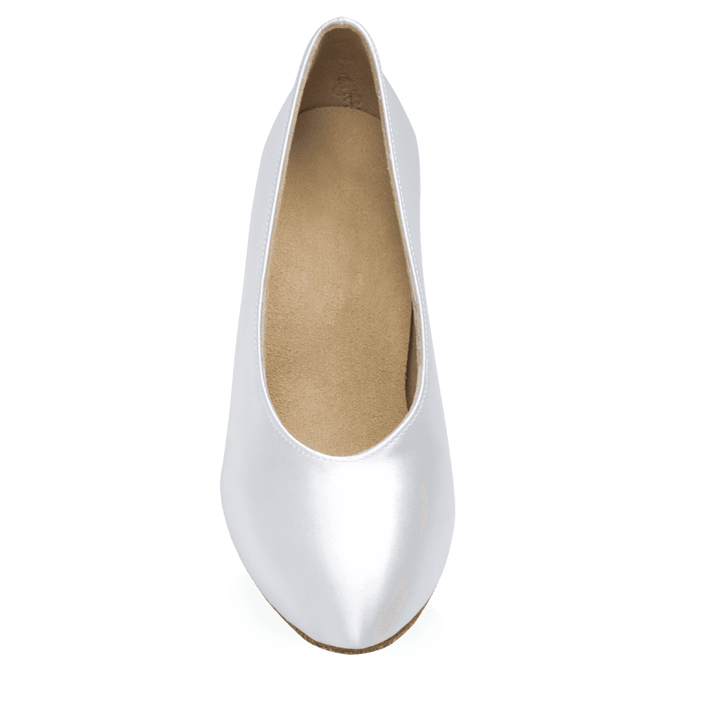 Ray Rose - 106A Landslide | White Satin | Standard Ballroom Dansschoenen