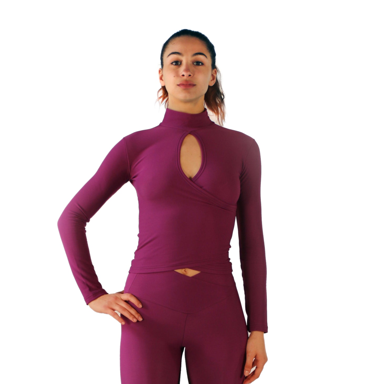 PriDance Thermische Crop Top met Gekruiste Banden