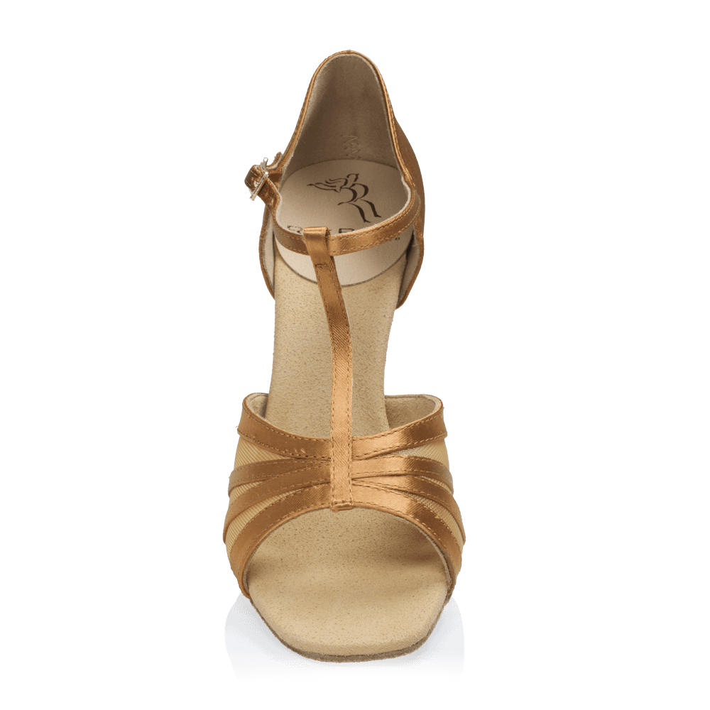 Ray Rose - 886-X Gaia - Light Tan Satin | Dames Latin Dansschoenen
