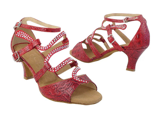 Very Fine Dance shoes - SERA7017 236 Red Crocodile