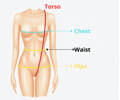 Pridance measurement guide for tops