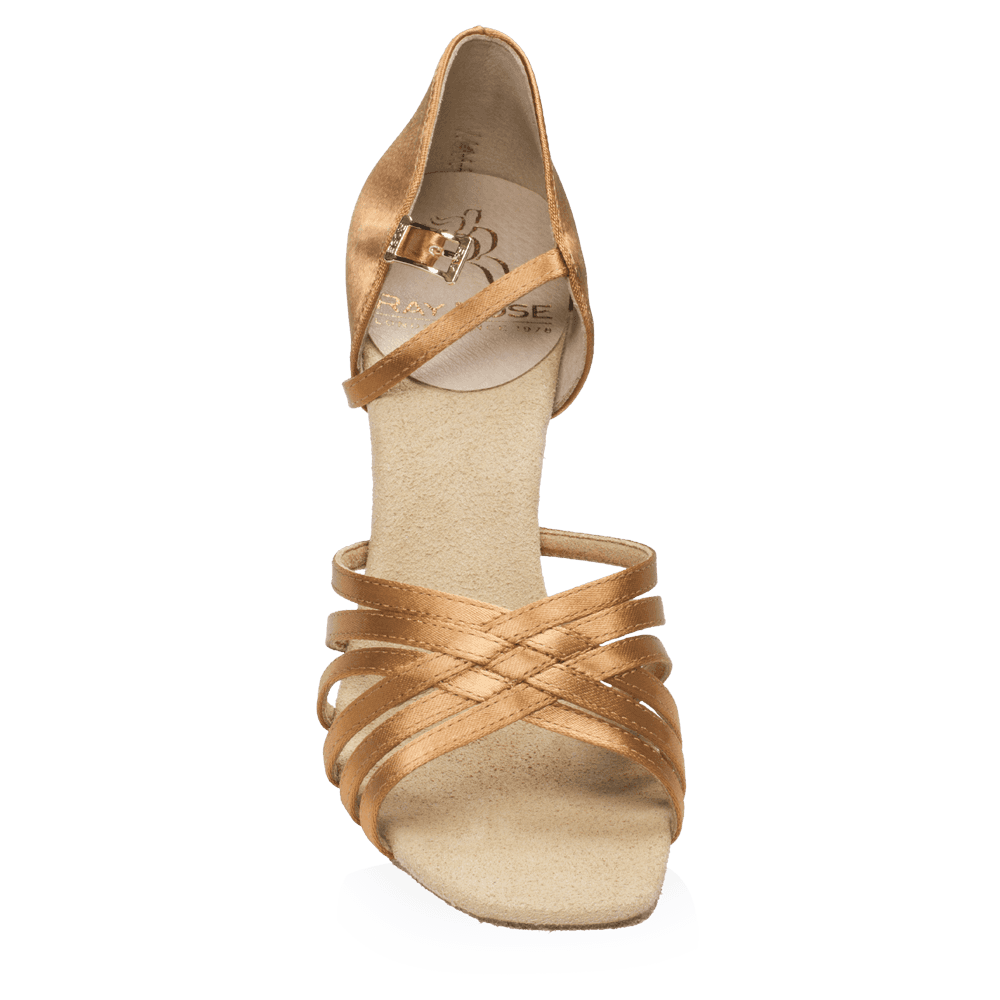 Ray Rose - Ray Rose - H866-X Dion Xtra | Light Tan Satin | Latin Dance Shoes