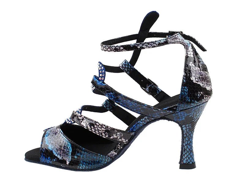 Very Fine Dance shoes - Sera7017 Blue Snake - Miss Salsa
