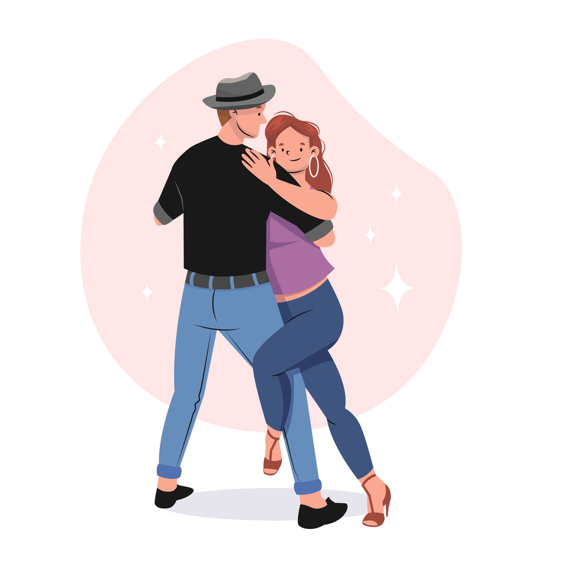 A couple dancing close in a stylish embrace, showcasing their passion for urban kizomba dance.