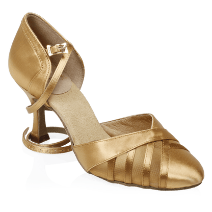 102 Missouri | Flesh Satin | Standard Ballroom Dance Shoes