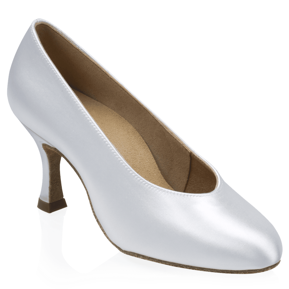 106A Landslide | White Satin | Standard Ballroom Dance Shoes