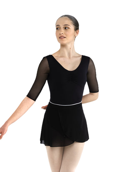 PriDance Balletpak Zijde-look met Zilver en Tule Mouwen