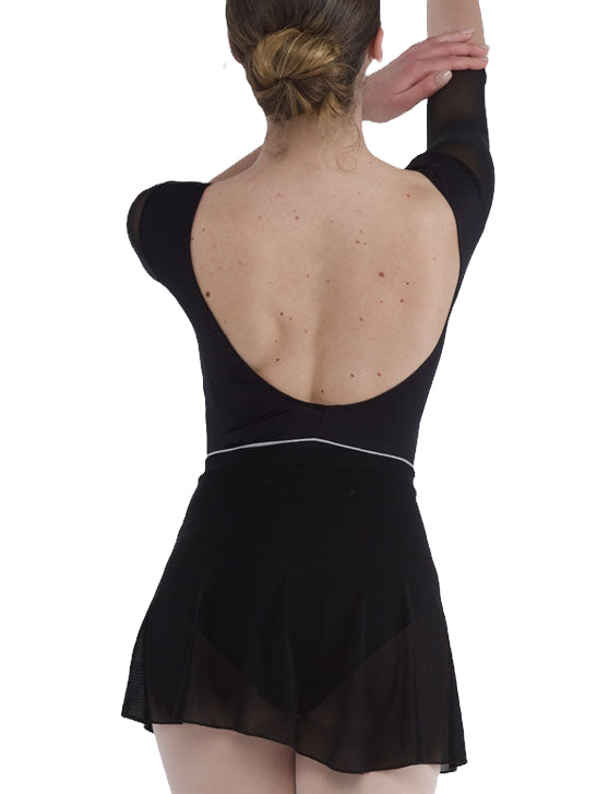 PriDance Balletpak Zijde-look met Zilver en Tule Mouwen