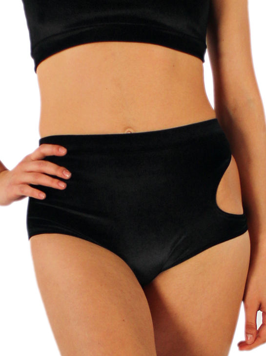 Cut-out Culotte van Stretchfluweel