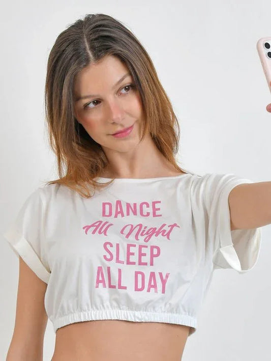 CROPPED T-SHIRT SHORT SLEEVE IN COTTON JERSEY - Miss Salsa