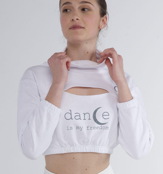 PriDance Crop Top met Uitsparing en Elastische Taille