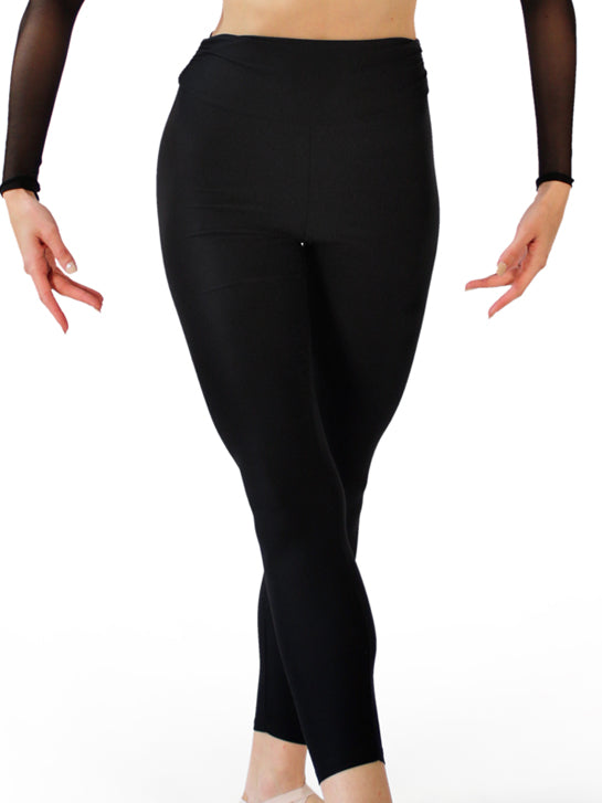 SILK EFFECT LEGGINS WITH SIDE CURLS AND EXCELLENT ELASTICITY