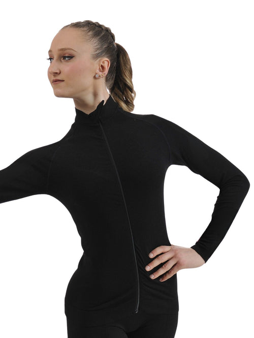 PriDance Merino Wol Thermotrui met Rits