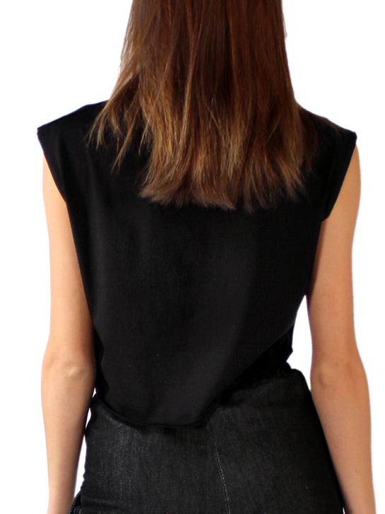 PriDance Katoenen Crop Top met Cut Out