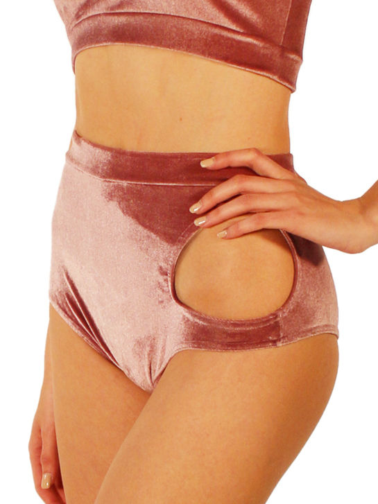 Cut-out Culotte van Stretchfluweel
