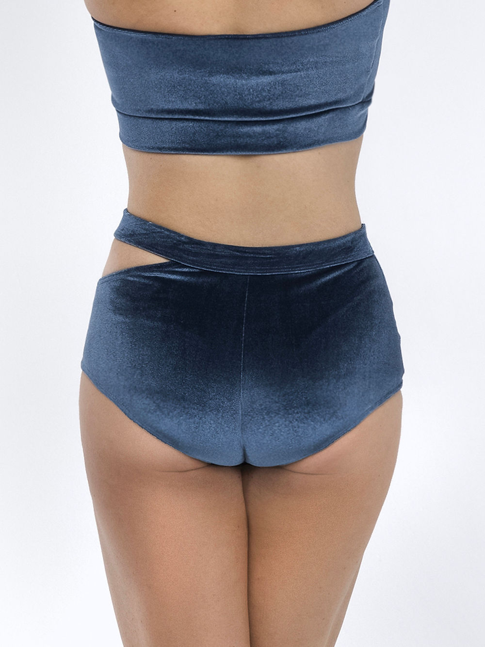 Cut-out Culotte van Stretchfluweel