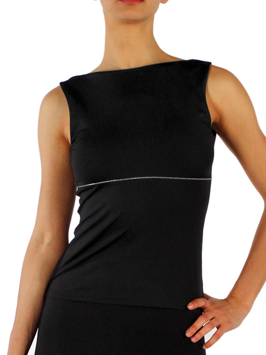 PriDance Top: Dubbelzijdige stretch top met strass detail