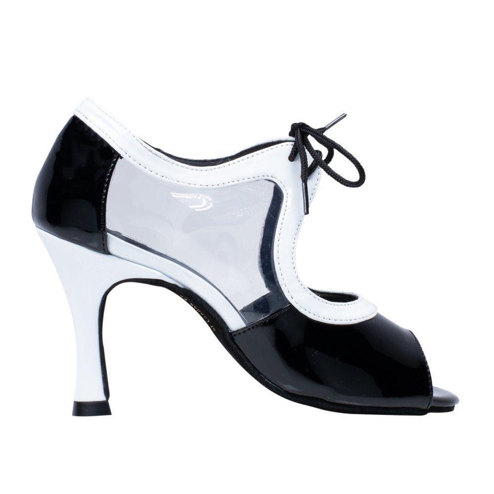 Ray Rose - 700 Calliope - Black & White Patent | Dames Latin Dansschoenen