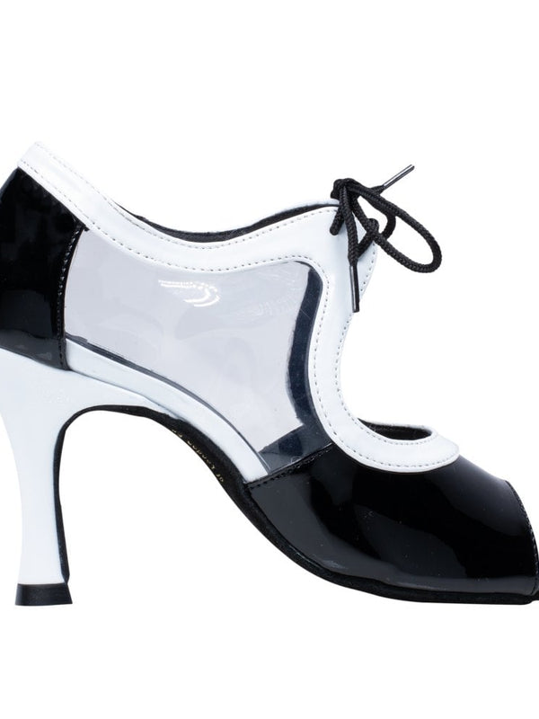 Ray Rose - 700 Calliope - Black & White Patent | Dames Latin Dansschoenen
