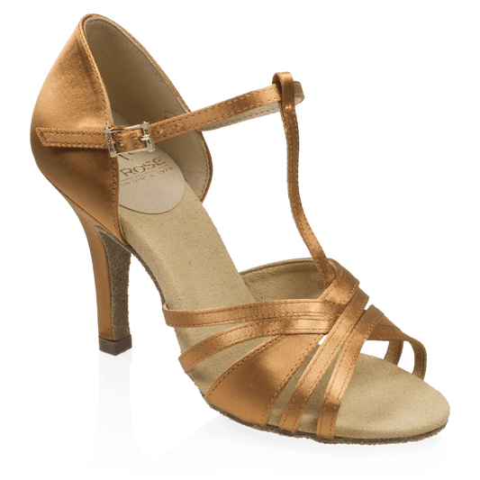 816-X Medusa | Light Tan Satin | Ladies Latin Dance Shoes
