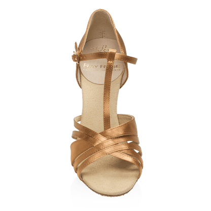 Ray Rose - 816-X Medusa | Light Tan Satin | Dames Latin Dansschoenen