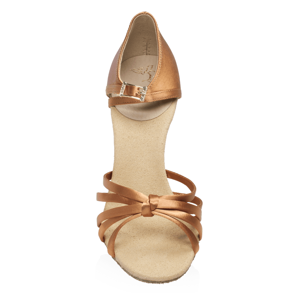 Ray Rose - 825-X Drizzle Xtra | Light Tan Satin | Dames Latin Dansschoenen