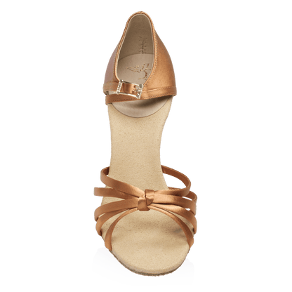 Ray Rose - 825-X Drizzle Xtra | Light Tan Satin | Dames Latin Dansschoenen