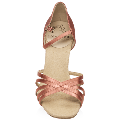 Ray Rose - 836-X Hygea Xtra | DarkTan Satin | Latin Dansschoenen