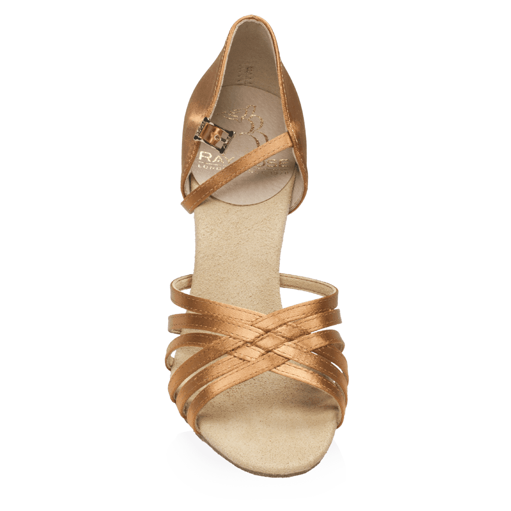 Ray Rose - 865-X Selene Xtra | Light Tan Satin | Latin Dansschoenen
