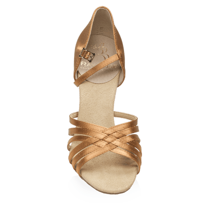 Ray Rose - 865-X Selene Xtra | Light Tan Satin | Latin Dansschoenen