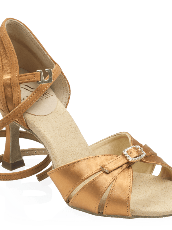 Ray Rose - 871-X Pavo - Light Tan Satin | Dames Latin Dansschoenen