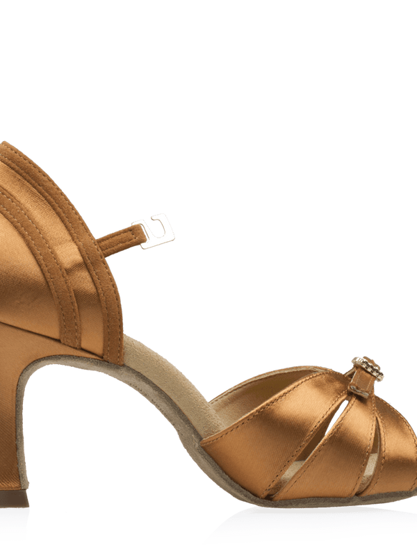Ray Rose - 871-X Pavo - Light Tan Satin | Dames Latin Dansschoenen