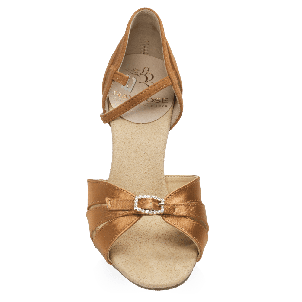 Ray Rose - 871-X Pavo - Light Tan Satin | Dames Latin Dansschoenen