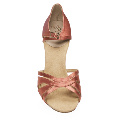 Ray Rose - 884-X Aura Xtra | Dark Tan Satin | Latin Dansschoenen