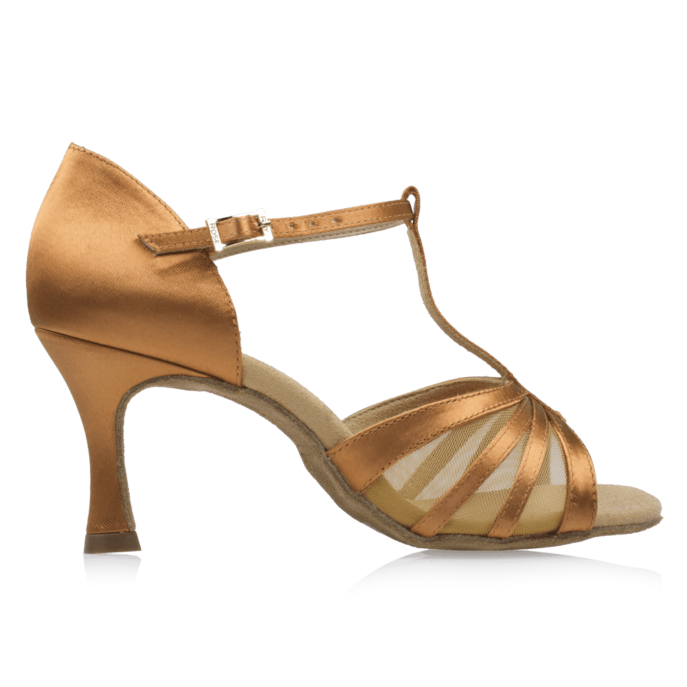 Ray Rose - 886-X Gaia - Light Tan Satin | Dames Latin Dansschoenen