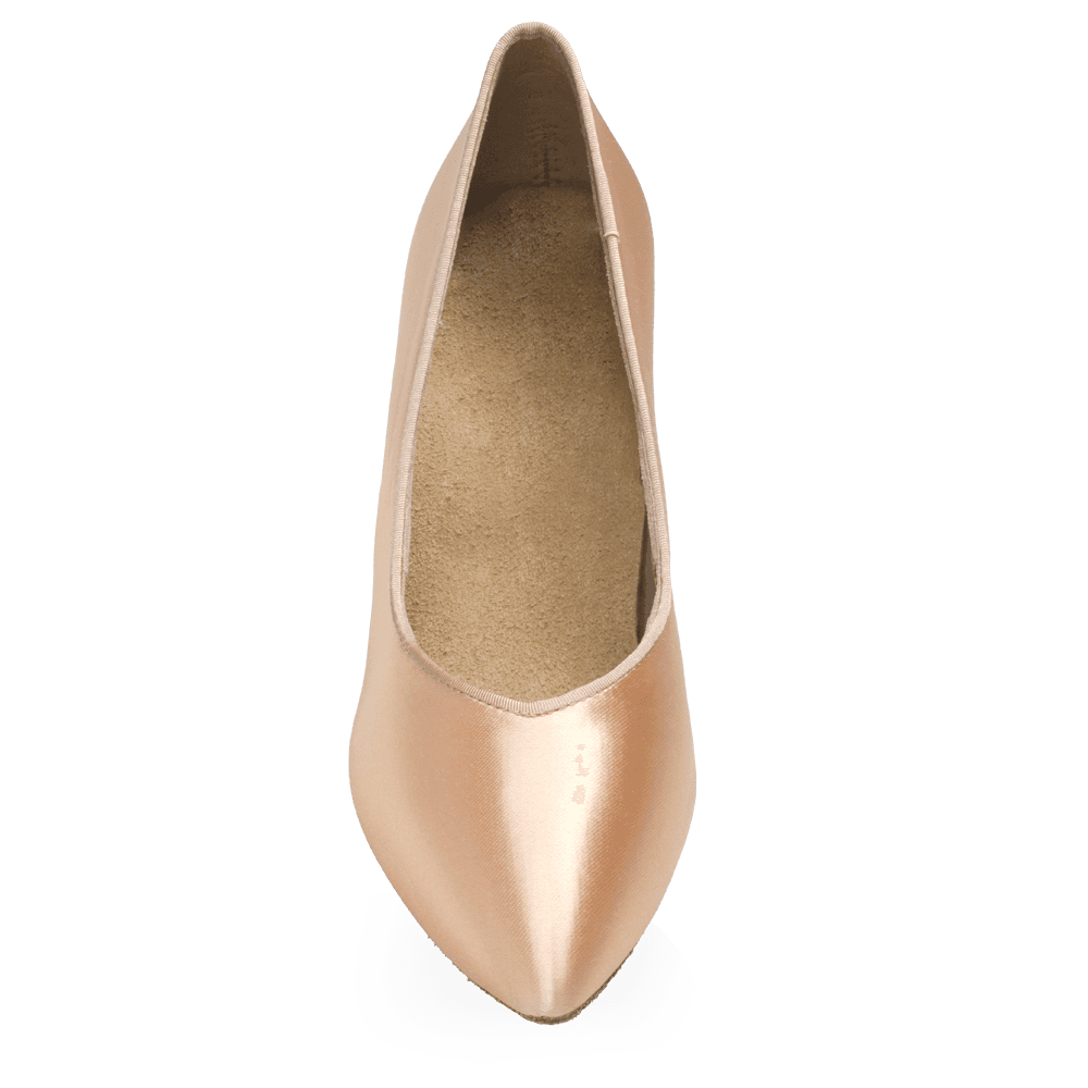 Ray Rose - 964A Claudia | Light Flesh Satin | Standard Ballroom Pointed Toe Dansschoenen