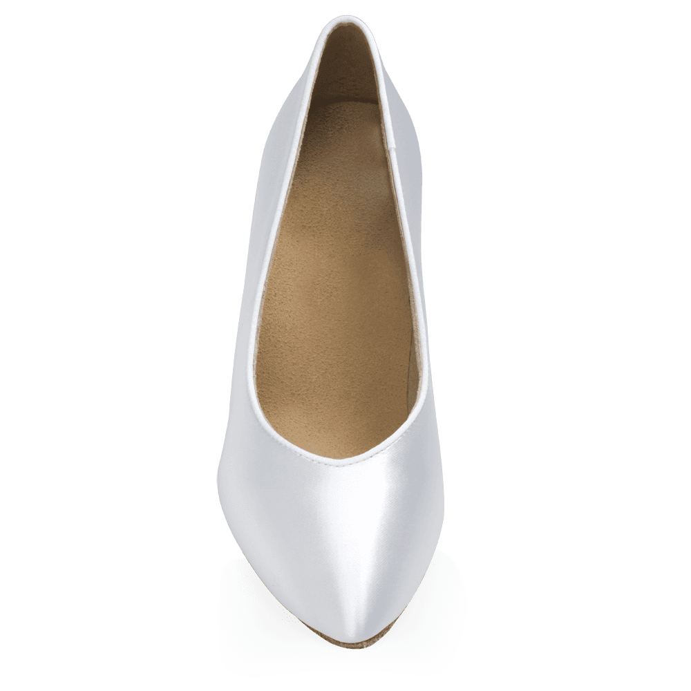 Ray Rose - 964A Claudia | White Satin | Standard Ballroom Pointed Toe Dansschoenen