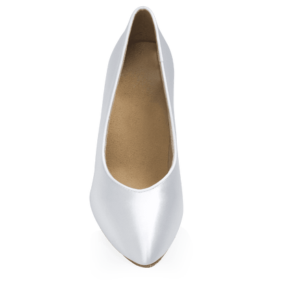 Ray Rose - 964A Claudia | White Satin | Standard Ballroom Pointed Toe Dansschoenen