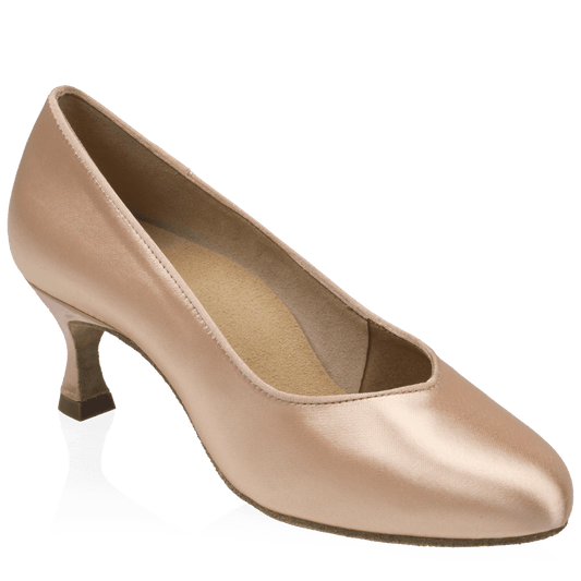 965A Claudia | Light Flesh Satin | Standard Ballroom Round Toe Dance Shoes