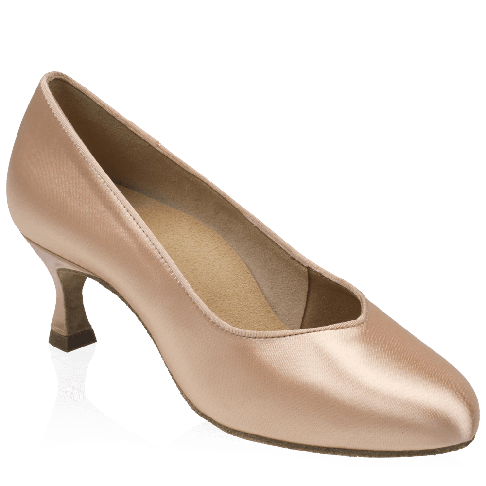 965A Claudia | Light Flesh Satin | Standard Ballroom Round Toe Dance Shoes