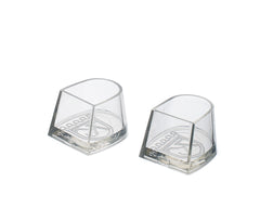 Transparent heel protectors for Werner Kern dance shoes, designed to prevent wear and enhance grip on the dance floor.