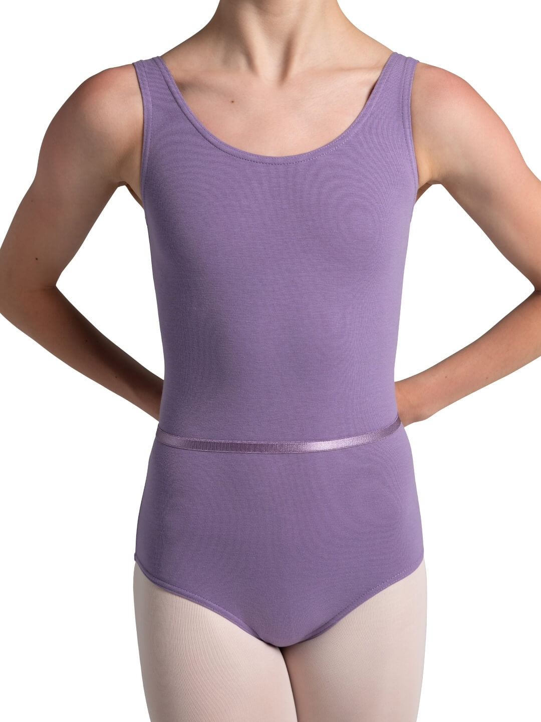 Tank Leotard with Belt - Girls