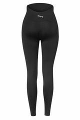 Hey Honey Maternity Black Leggings with high waistband for support, designed for comfort during pregnancy.