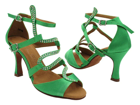 Very Fine Dance Shoes - SERA7017 138 Green Satin