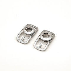 Set of two silver Werner Kern replacement buckles for dance shoes, designed for secure fastening and durability.