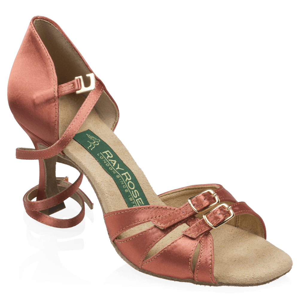 Aquila | Dark Tan Satin | Ladies Latin Dance Shoes