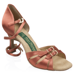 Ray Rose - Aquila | Dark Tan Satin | Women's Latin Dance Shoes
