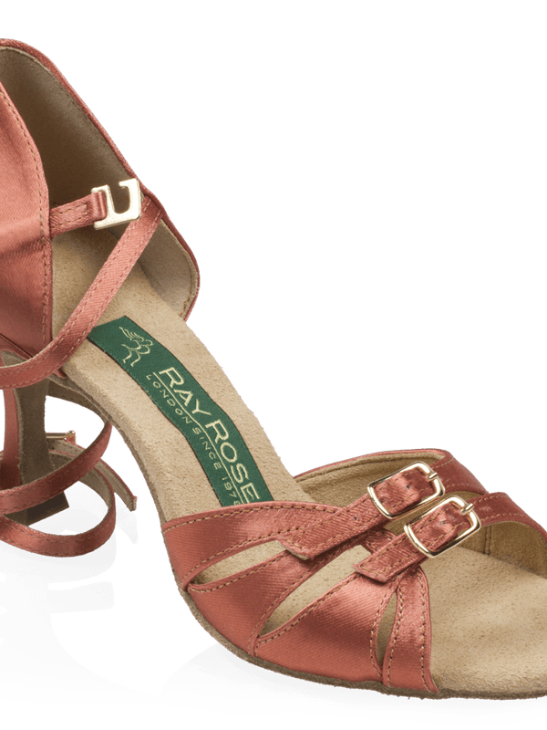 Aquila | Dunkelbraunes Satin | Damen Latin Tanzschuhe