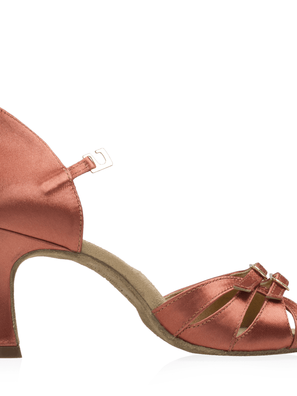 Aquila | Dunkelbraunes Satin | Damen Latin Tanzschuhe