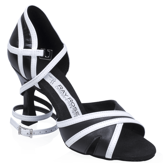 Aurora - Black/White Leather